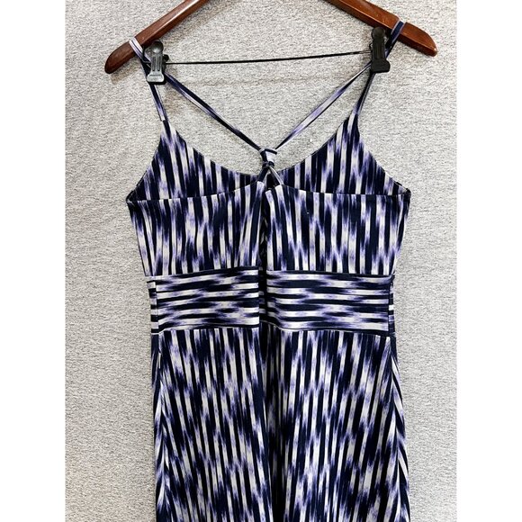 Eddie Bauer Womens Medium Maxi Dress Blue Space Dye Travex Aster Racerback - Picture 4 of 13